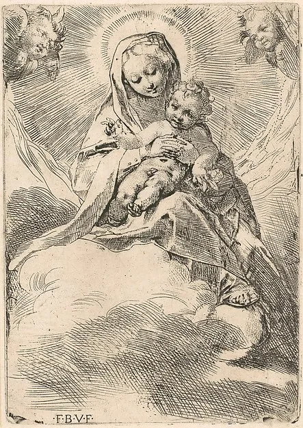 Federico Barocci, The Virgin seated on a cloud