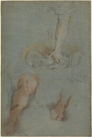 Federico Barocci, Studies for a Servant in "The Last Supper"