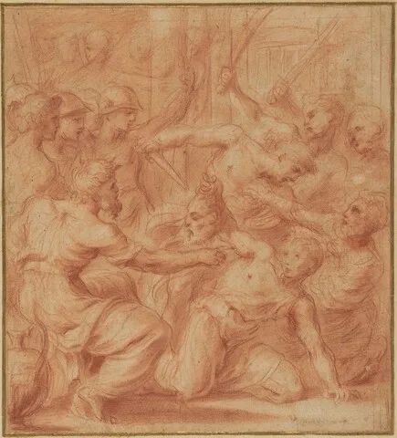 Bartolomeo Biscaino, David Offering the Head of Goliath to King Saul