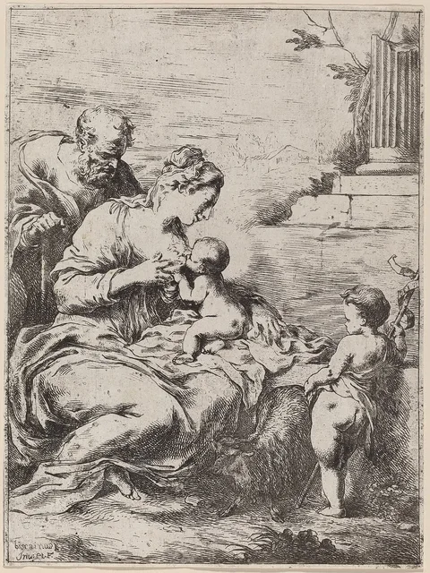 Bartolomeo Biscaino, The Holy Family with Saint John