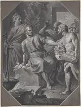 Fedele Fischetti, Manius Curius Dentatus Refusing the Presents of the Samnite Ambassadors