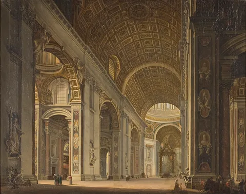 Frans Vervloet, Interieur van de Sint Pieterskerk te Rome