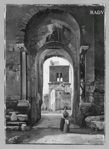 Frans Vervloet, View through the Porta Sant-Angelo in Naples