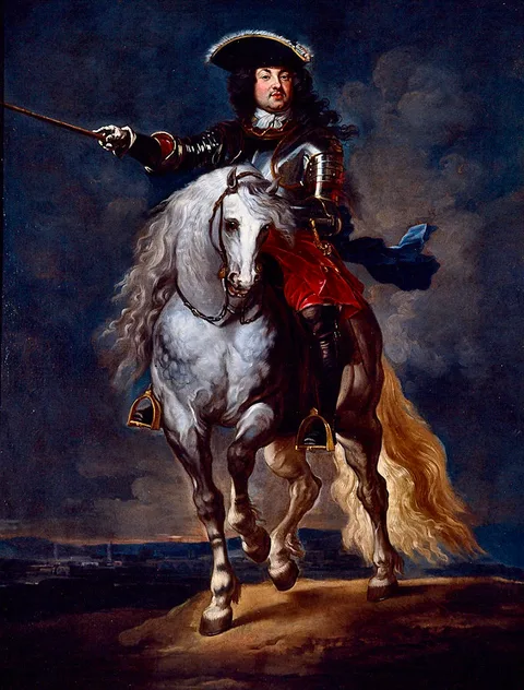 Ilario Spolverini, Portrait of Antonio Farnese, Duke of Parma on horseback
