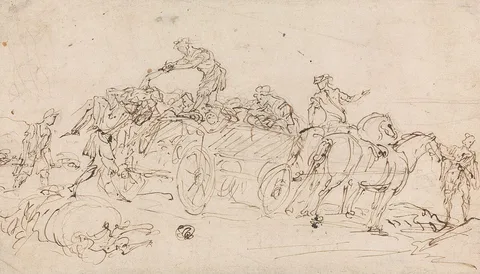 Ilario Spolverini, A Wagon carrying Corpses