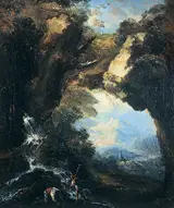 Antonio Maria Marini, Landscape with a Waterfall