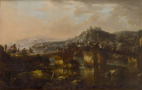 Francesco Casanova, Battle scene of horsemen on a bridge
