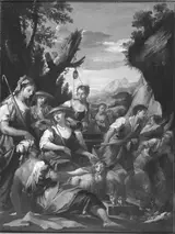 Giovanni Camillo Sagrestani, Moses and the Daughters of Jethro