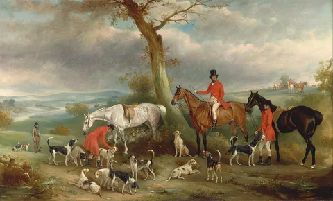 John Ferneley, Thomas Wilkinson, M.F.H., with the Hurworth Foxhound