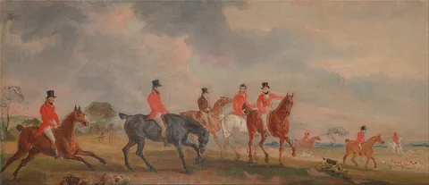 John Ferneley, The Quorn Hunt: a Sketch of the Artist and his Friends Moving Off