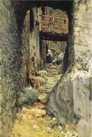 Aurelio Tiratelli, Alley in the village