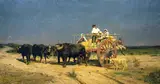 Aurelio Tiratelli, Cart with Maremma buffaloes