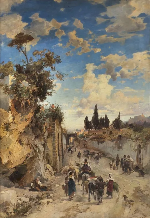 Franz Theodor Aerni, Peasants on the Way to Town