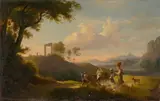 Károly Markó the Younger, Figural Scene in South Italian Landscape