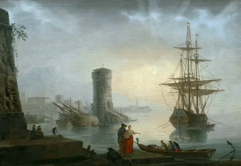 Adrien Manglard, Mediterranean port.