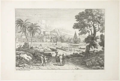 Adrien Manglard, Landscape with Two Palms
