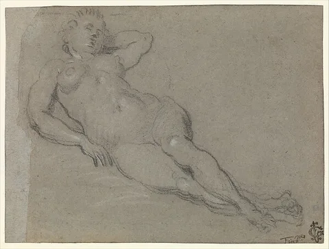Domenico Tintoretto, Reclining Female Nude