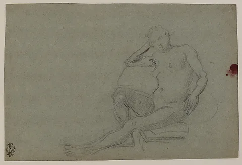 Domenico Tintoretto, Seated Female Nude