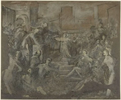 Domenico Tintoretto, Heilige Catharina in discussie met de schriftgeleerden