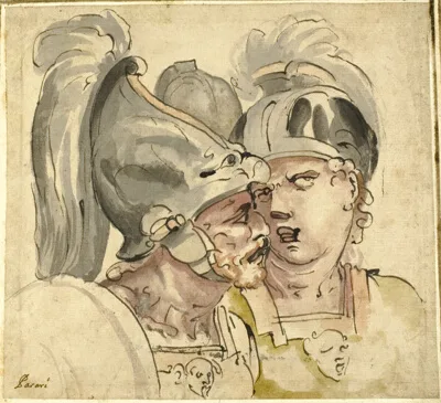 Giuseppe Passeri, Two Helmeted Soldiers Conversing