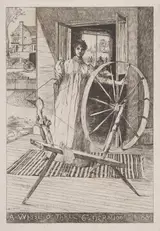Otto Henry Bacher, At the Spinning Wheel