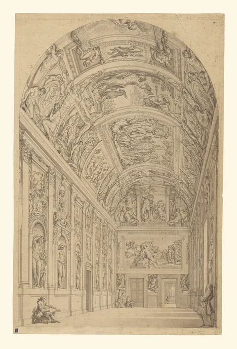 Francesco Pannini, View of the Farnese Gallery, Rome