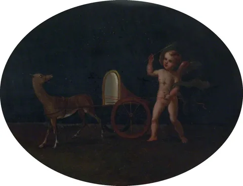 Gaetano Mormile, Putto beside a Chariot and Deer