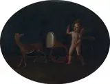 Gaetano Mormile, Putto beside a Chariot and Deer