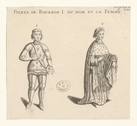 Bernard de Montfaucon, Pierre de Bourbon Ier du nom, et sa femme BOYER 402
