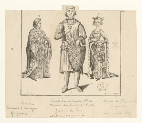 Bernard de Montfaucon, [Louis Ier de Bourbon et sa femme Marie de Hainaut] BOYER 409
