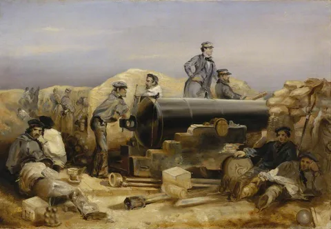 William Simpson, The 'Diamond' Battery at the Siege of Sebastopol, 15 December 1854