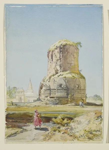 William Simpson, Buddhist stupa at Sarnath, Benaras