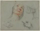 Agostino Masucci, Studies for Saint Anne in "Education of the Virgin"