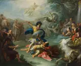 Giacomo del Pò, The Fight between Aeneas and King Turnus, from Virgil’s Aeneid