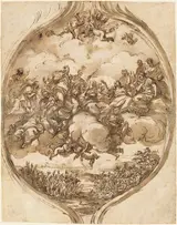 Nicola Malinconico, Cloud-Borne Saints above a Lake