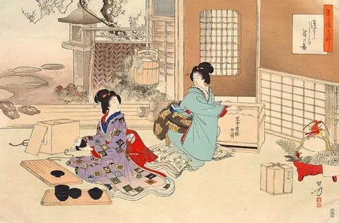 Toshikata Mizuno, A Tea Ceremony Periwinkle