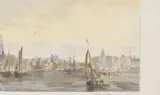 Pierre Tetar van Elven, Gezicht op een stad aan het water