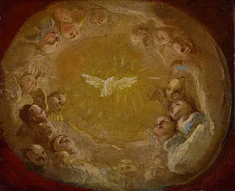 Mariano Rossi, The Dove of the Holy Ghost surrounded by Cherubim