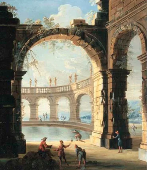 Gennaro Greco, Figures amongst classical ruins