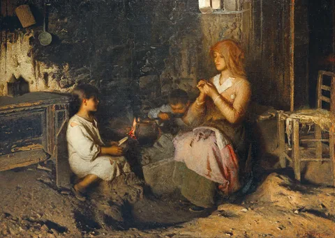 Noè Bordignon, The pap at the hearth
