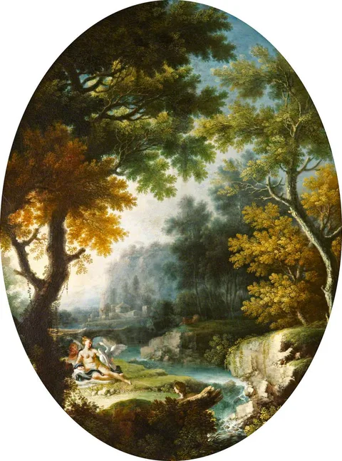 Michele Pagano, Landscape with Leda and the Swan
