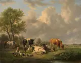 Jan van Ravenswaay, Meadow with Animals