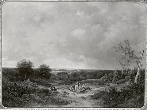 Jan van Ravenswaay, Dutsch, Landscape with figures