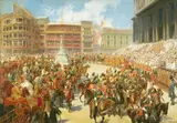 John Charlton, 'God Save The Queen': Queen Victoria arriving at St Paul's Cathedral on the occasion of the Diamond Jubilee Thanksgiving Service, 22 June 1897