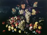 Giuseppe Ruoppolo, Still Life with Fruit and Mushrooms