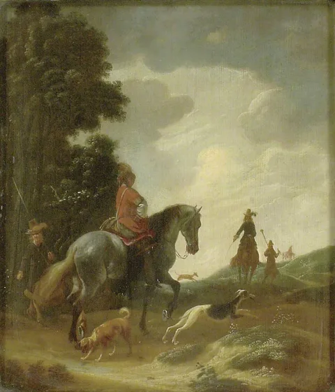 Jan Jacobsz. van der Stoffe, Huntsmen in a Landscape