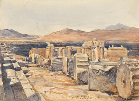 John Fulleylove, The Propylaea from the Northern Edge of the Stylobate of the Parthenon, Athens