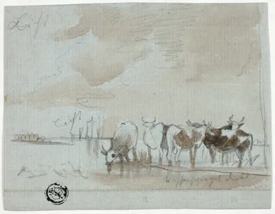 Aelbert Jacobsz. Cuyp, Cattle in Water