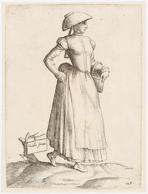 Enea Vico, Costume Plate: Galla Serva