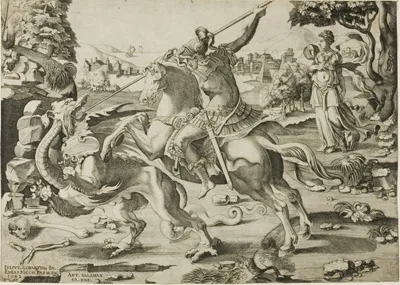 Enea Vico, Saint George and the Dragon
